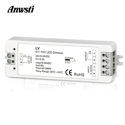 Mini 0/1-10V CV LED regulator zatamnjenja 1 kanal DC 5V 12V 24V 36V PWM izlazni izlazni napon 8A 288W 1 kanal 0-10V zatamnjivač LV