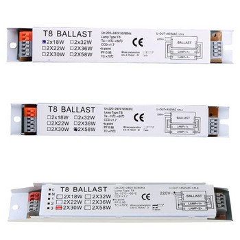 T8 Home Compact Electronic Ballast 2x18/30/58W Instant Start Fluorescent Ballast