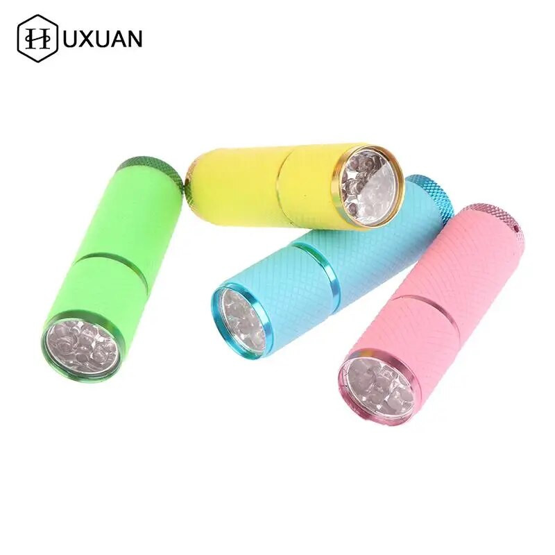 Mini UV LED šviesos UV LED lempos nagų džiovintuvas geliniams nagams 9 LED UV395NM žibintuvėlis nešiojamasis nagų džiovintuvas, nagų dailės įrankiai
