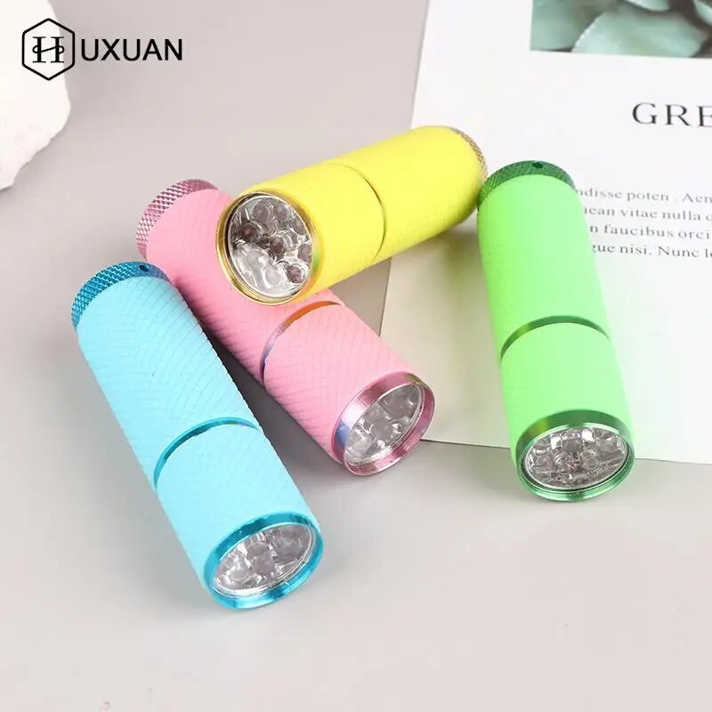 Mini UV LED šviesos UV LED lempos nagų džiovintuvas geliniams nagams 9 LED UV395NM žibintuvėlis nešiojamasis nagų džiovintuvas, nagų dailės įrankiai