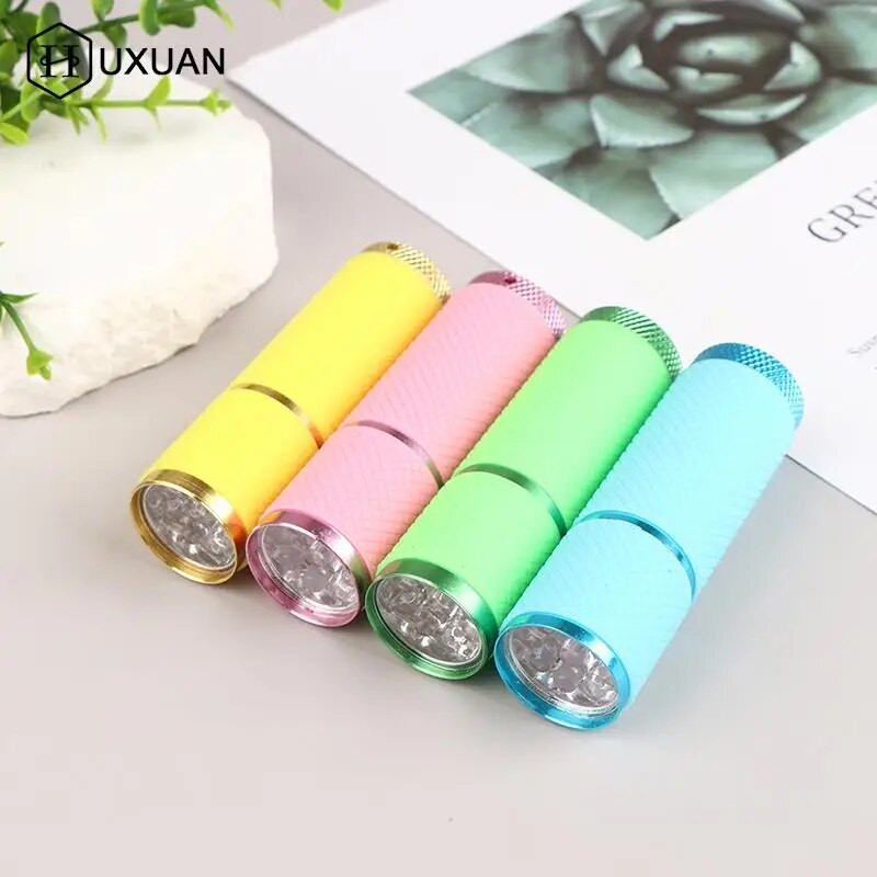 Mini UV LED šviesos UV LED lempos nagų džiovintuvas geliniams nagams 9 LED UV395NM žibintuvėlis nešiojamasis nagų džiovintuvas, nagų dailės įrankiai