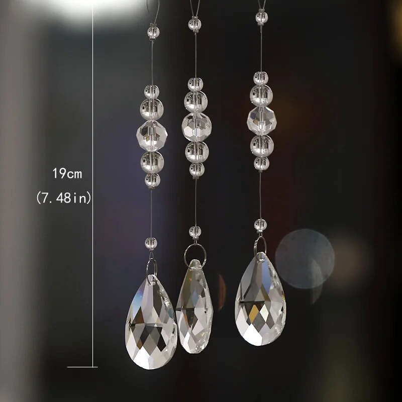 Mados naujos namų dekoro durų užuolaidos „pasidaryk pats“ krištolo girlianda, kabančio vandens lašo pakabuko šventės dekoracija