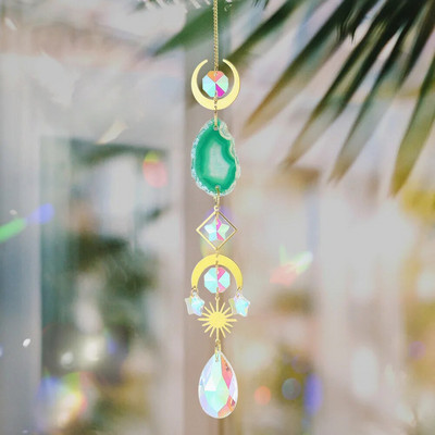 Krištolo pakabukas Langų užuolaidos Šviesos gaudyklės Pakabukai Šviesą pritraukiantys lašus Ornamentas Namų sodas Balkono dekoravimas