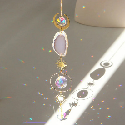 Krištolo pakabukas Langų užuolaidos Šviesos gaudyklės Pakabukai Šviesą pritraukiantys lašus Ornamentas Namų sodas Balkono dekoravimas