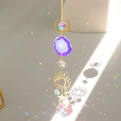 Krištolo pakabukas Langų užuolaidos Šviesos gaudyklės Pakabukai Šviesą pritraukiantys lašus Ornamentas Namų sodas Balkono dekoravimas