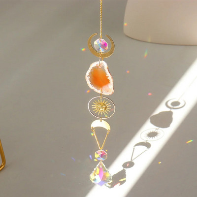 Krištolo pakabukas Langų užuolaidos Šviesos gaudyklės Pakabukai Šviesą pritraukiantys lašus Ornamentas Namų sodas Balkono dekoravimas