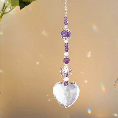 Krištolo pakabukas Langų užuolaidos Šviesos gaudyklės Pakabukai Šviesą pritraukiantys lašus Ornamentas Namų sodas Balkono dekoravimas