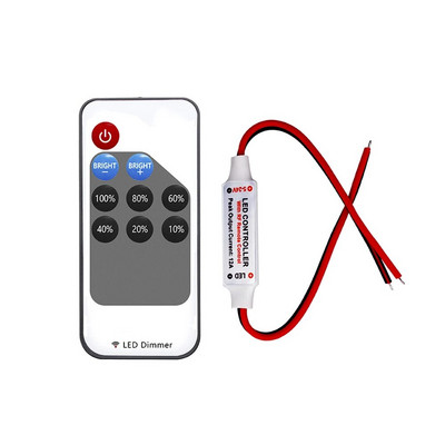 Μίνι LED Μονόχρωμο dimmer DC 5V 12V 24V 6A 5050 2835 Strip Lights Ελεγκτής σήματος PWM σταθερής τάσης με τηλεχειριστήριο 9 πλήκτρων RF