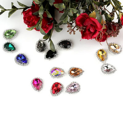 10 τμχ/50 τεμ. DR Σχήμα πολύχρωμα στρας Faltback Γυάλινη πόρπη ράψιμο σε πέτρες Χρήση για αξεσουάρ ρούχων DIY