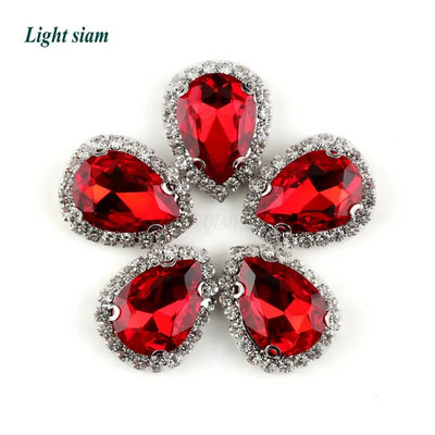 10 τμχ/50 τεμ. DR Σχήμα πολύχρωμα στρας Faltback Γυάλινη πόρπη ράψιμο σε πέτρες Χρήση για αξεσουάρ ρούχων DIY