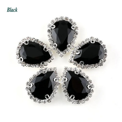 10 τμχ/50 τεμ. DR Σχήμα πολύχρωμα στρας Faltback Γυάλινη πόρπη ράψιμο σε πέτρες Χρήση για αξεσουάρ ρούχων DIY