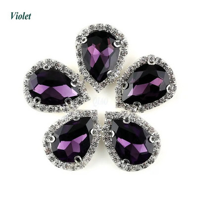 10 τμχ/50 τεμ. DR Σχήμα πολύχρωμα στρας Faltback Γυάλινη πόρπη ράψιμο σε πέτρες Χρήση για αξεσουάρ ρούχων DIY