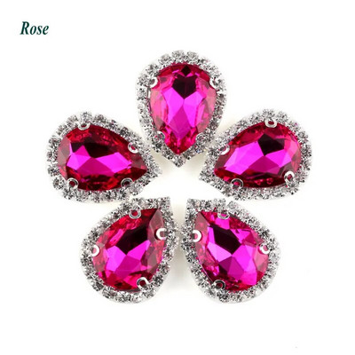 10 τμχ/50 τεμ. DR Σχήμα πολύχρωμα στρας Faltback Γυάλινη πόρπη ράψιμο σε πέτρες Χρήση για αξεσουάρ ρούχων DIY