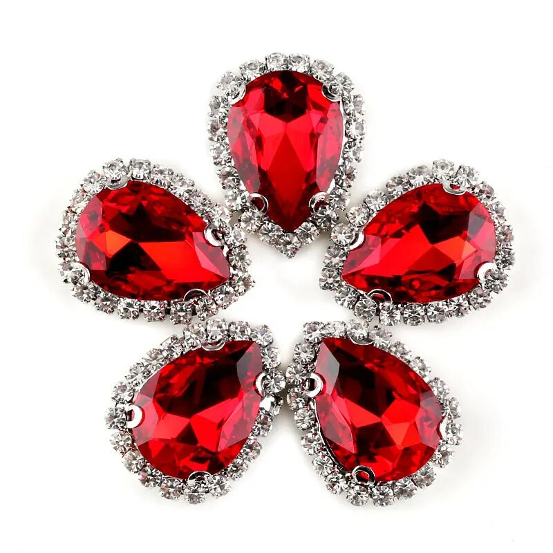 10 τμχ/50 τεμ. DR Σχήμα πολύχρωμα στρας Faltback Γυάλινη πόρπη ράψιμο σε πέτρες Χρήση για αξεσουάρ ρούχων DIY