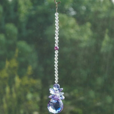 Crystal Ball Prism Suncatcher Rainbow pakabukų gamintoja Kabančių kristalų prizmės, skirtos langams Namų sodui Kalėdų dienos vakarėlio vestuvės