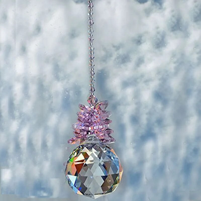 Crystal Ball Prism Suncatcher Rainbow pakabukų gamintoja Kabančių kristalų prizmės, skirtos langams Namų sodui Kalėdų dienos vakarėlio vestuvės