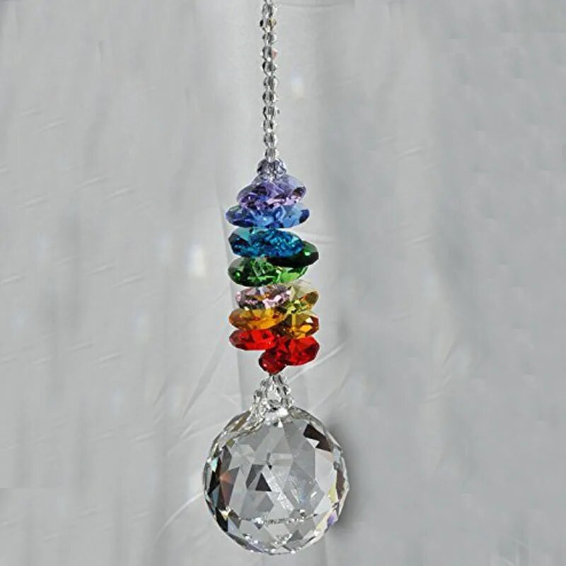 Crystal Ball Prism Suncatcher Rainbow pakabukų gamintoja Kabančių kristalų prizmės, skirtos langams Namų sodui Kalėdų dienos vakarėlio vestuvės