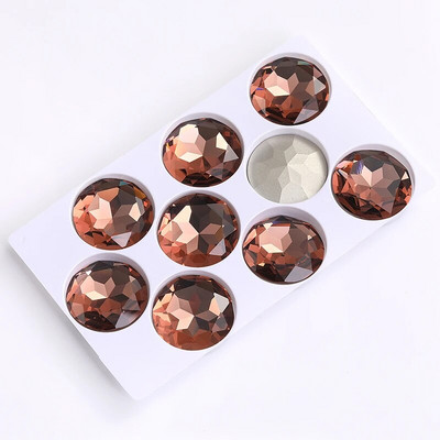 27 mm apvalus stiklas Kalnų krištolas Brangakmenis Deimantiniai Akmenys papuošalams Drabužiams Krištolinis akmuo Didelės Lovos Suknelei Pasidaryk pats