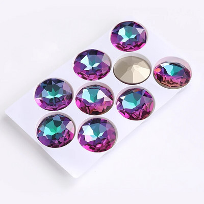 27 mm apvalus stiklas Kalnų krištolas Brangakmenis Deimantiniai Akmenys papuošalams Drabužiams Krištolinis akmuo Didelės Lovos Suknelei Pasidaryk pats