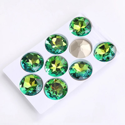 27 mm apvalus stiklas Kalnų krištolas Brangakmenis Deimantiniai Akmenys papuošalams Drabužiams Krištolinis akmuo Didelės Lovos Suknelei Pasidaryk pats