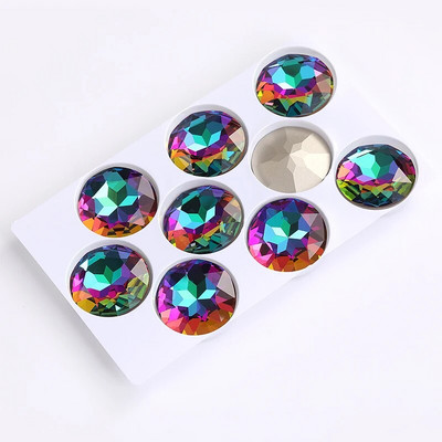 27 mm apvalus stiklas Kalnų krištolas Brangakmenis Deimantiniai Akmenys papuošalams Drabužiams Krištolinis akmuo Didelės Lovos Suknelei Pasidaryk pats