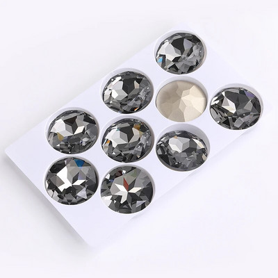 27 mm apvalus stiklas Kalnų krištolas Brangakmenis Deimantiniai Akmenys papuošalams Drabužiams Krištolinis akmuo Didelės Lovos Suknelei Pasidaryk pats