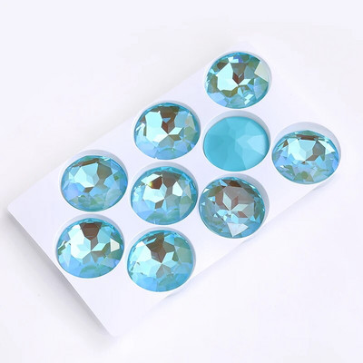 27 mm apvalus stiklas Kalnų krištolas Brangakmenis Deimantiniai Akmenys papuošalams Drabužiams Krištolinis akmuo Didelės Lovos Suknelei Pasidaryk pats