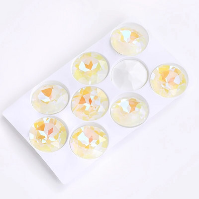 27 mm apvalus stiklas Kalnų krištolas Brangakmenis Deimantiniai Akmenys papuošalams Drabužiams Krištolinis akmuo Didelės Lovos Suknelei Pasidaryk pats