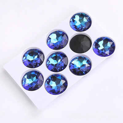 27 mm apvalus stiklas Kalnų krištolas Brangakmenis Deimantiniai Akmenys papuošalams Drabužiams Krištolinis akmuo Didelės Lovos Suknelei Pasidaryk pats