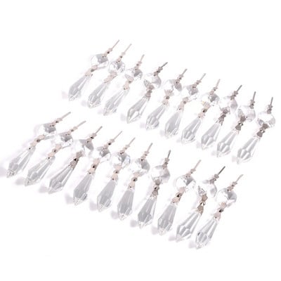 Camal 5 vnt. / LOT 38 mm krištolinis pakabukas su peteliškės smeigtukais Lempos liustra prizmės dalis Kabanti namų dekoro apšvietimo priedai Vakarėlis