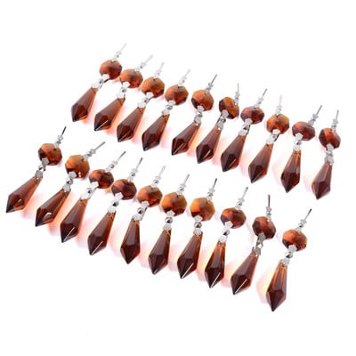 Camal 5 vnt. / LOT 38 mm krištolinis pakabukas su peteliškės smeigtukais Lempos liustra prizmės dalis Kabanti namų dekoro apšvietimo priedai Vakarėlis