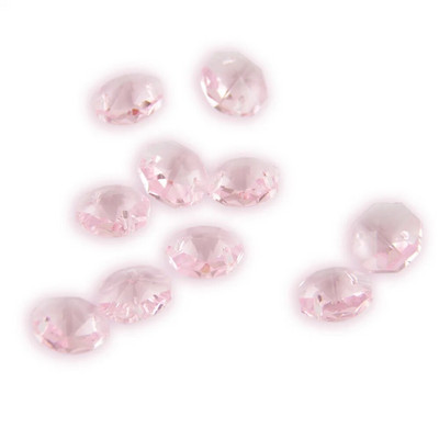 Kristalna osmokutna perla od 14 mm s dvije rupe 20 komada Stakleni privjesci raznih boja Ukrasni luster Vjenčanje (s besplatnim prstenjem)