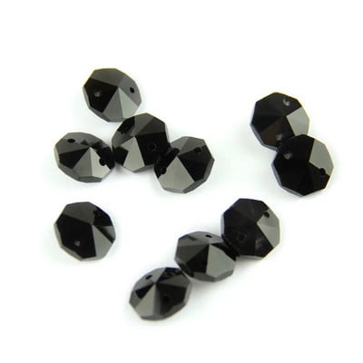 Kristalna osmokutna perla od 14 mm s dvije rupe 20 komada Stakleni privjesci raznih boja Ukrasni luster Vjenčanje (s besplatnim prstenjem)