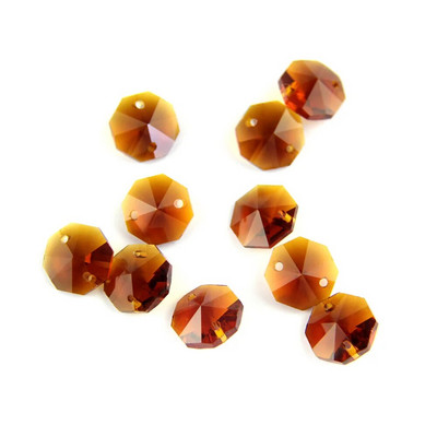 Kristalna osmokutna perla od 14 mm s dvije rupe 20 komada Stakleni privjesci raznih boja Ukrasni luster Vjenčanje (s besplatnim prstenjem)