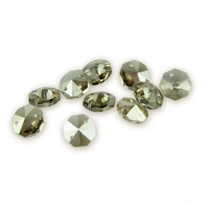 Kristalna osmokutna perla od 14 mm s dvije rupe 20 komada Stakleni privjesci raznih boja Ukrasni luster Vjenčanje (s besplatnim prstenjem)