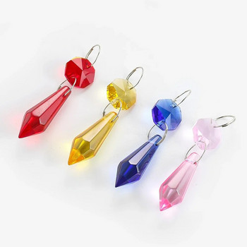 Camal 10 бр. Rainbow Maker Crystal Glass Pendant Prisms Octagon Bead Garland Suncatcher Chandelier Висяща лампа Осветление