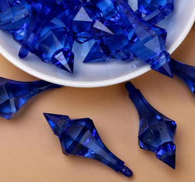 Camal 30vnt Spalvingas 18*46mm kabantis pakabukas smailus krištolinis liustra akrilo krištolinis karoliukas namų vestuvių vakarėlio amatų dekoravimas