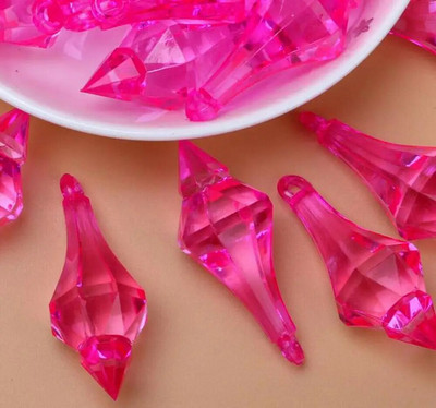 Camal 30vnt Spalvingas 18*46mm kabantis pakabukas smailus krištolinis liustra akrilo krištolinis karoliukas namų vestuvių vakarėlio amatų dekoravimas