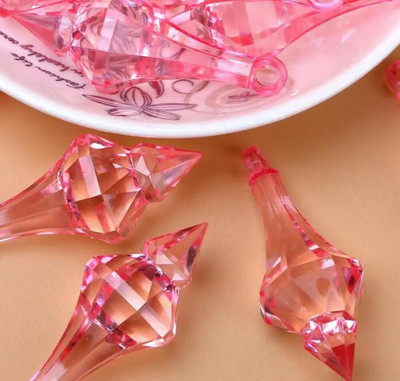 Camal 30vnt Spalvingas 18*46mm kabantis pakabukas smailus krištolinis liustra akrilo krištolinis karoliukas namų vestuvių vakarėlio amatų dekoravimas