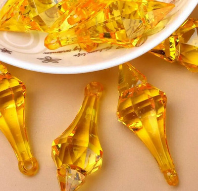 Camal 30vnt Spalvingas 18*46mm kabantis pakabukas smailus krištolinis liustra akrilo krištolinis karoliukas namų vestuvių vakarėlio amatų dekoravimas