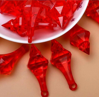 Camal 30vnt Spalvingas 18*46mm kabantis pakabukas smailus krištolinis liustra akrilo krištolinis karoliukas namų vestuvių vakarėlio amatų dekoravimas