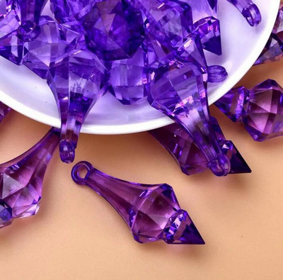 Camal 30vnt Spalvingas 18*46mm kabantis pakabukas smailus krištolinis liustra akrilo krištolinis karoliukas namų vestuvių vakarėlio amatų dekoravimas