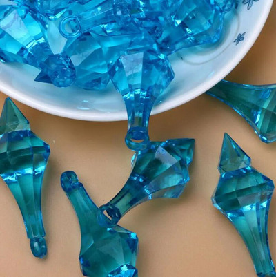 Camal 30vnt Spalvingas 18*46mm kabantis pakabukas smailus krištolinis liustra akrilo krištolinis karoliukas namų vestuvių vakarėlio amatų dekoravimas