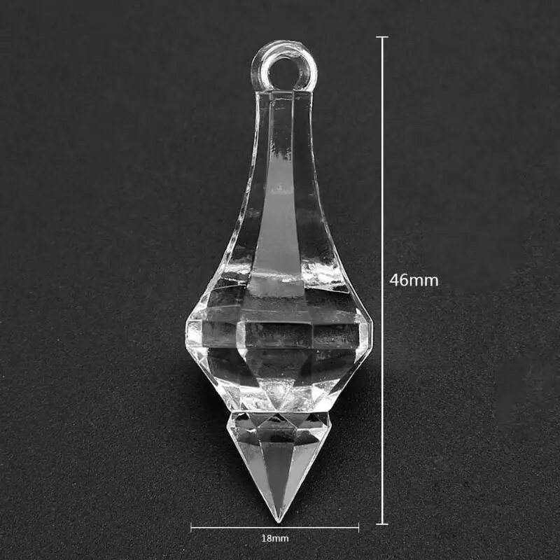 Camal 30vnt Spalvingas 18*46mm kabantis pakabukas smailus krištolinis liustra akrilo krištolinis karoliukas namų vestuvių vakarėlio amatų dekoravimas