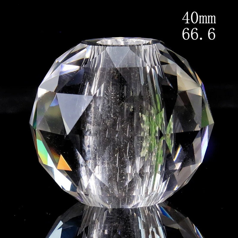 Skaidrus perforuotas apvalus stiklas prizmė briaunotas krištolinio rutulinio pakabuko šviestuvo dalys „pasidaryk pats“ namų vestuvių dekoro priedai