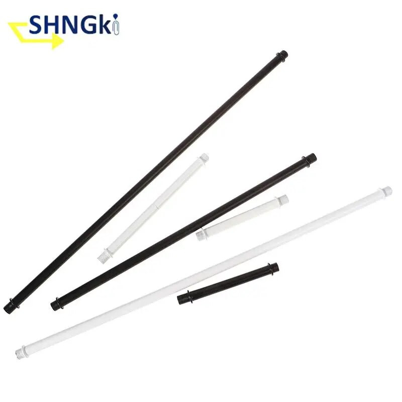 1vnt apšvietimo priedai M10*1 danties vamzdelio lempa Dvigalvė išorinė tuščiavidurė metalinė strypas 10cm 15cm 20cm 30cm 40cm 50cm