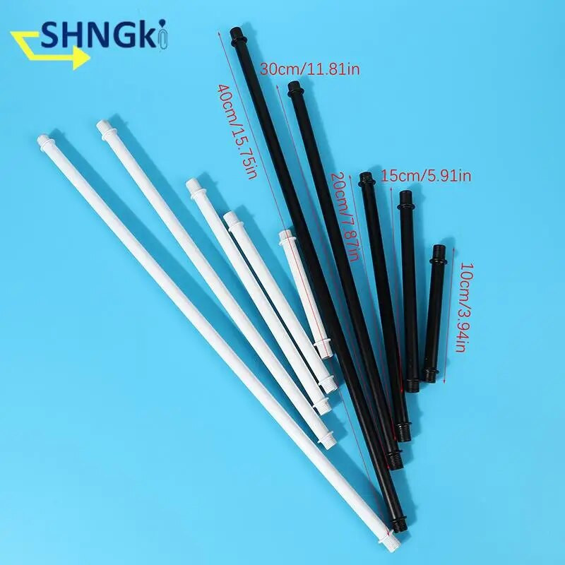 1vnt apšvietimo priedai M10*1 danties vamzdelio lempa Dvigalvė išorinė tuščiavidurė metalinė strypas 10cm 15cm 20cm 30cm 40cm 50cm