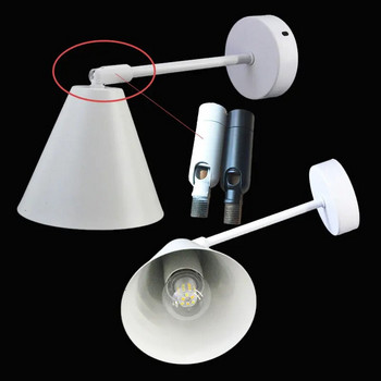 2PCS/Lot Аксесоари за осветление Стенна лампа Кормилна глава Съответства на външна резба Куха M10*1 Конектор за резба за настолна лампа