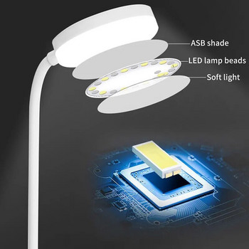 Настолна лампа USB щепсел Акумулаторна настолна лампа Книга за четене на легло Нощна лампа LED 3 режима Димиране Защитна светлина за очите Нощна лампа