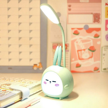Преносима LED настолна лампа Сгъваема светлина Сладка анимационна настолна лампа USB презареждане LED светлина за четене Защитна за очите цветна нощна лампа